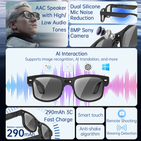 Gafas de Sol AIMB-G3 con Traducción por IA, Lentes Fotocromáticas Anti-Luz Azul, Cámara WiFi Chat GPT 800W, Gafas Inteligentes con IA 1080P IP67 Táctiles