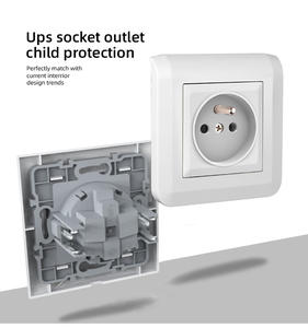 Norme européenne unipolaire électrique 16A Max. RJ11 CAT3 téléphone RJ45 CAT6 ordinateur données prise murale prise PC monté EU mur - Product Image 5