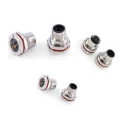 M8 4PIN Sensor Conector Proveedor IP67 Cable impermeable Circular Metal Brida Hembra Enchufe Macho Rosca para montaje en panel PCB