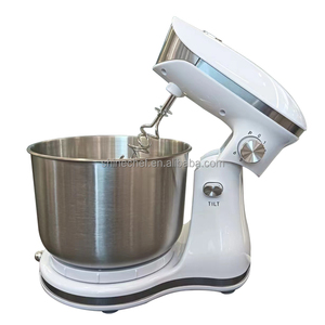 Batteur sur socle électrique 6 vitesses avec tête inclinable et pieds antidérapants, bol mélangeur en acier inoxydable <span class=keywords><strong>de</strong></span> 3 L, équipement <span class=keywords><strong>de</strong></span> <span class=keywords><strong>cuisine</strong></span> - Product Image 1