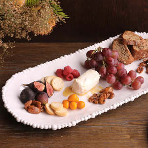 จานรูปไข่เมลามีนถาดพลาสติกสีขาวแข็งแรง - Product Image 2