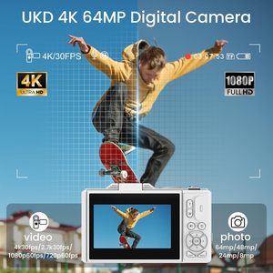 Fotoğraf için dijital kamera YouTube için 4K vcamera kamera <span class=keywords><strong>3</strong></span> "180 ° Flip ekran 18X dijital Zoom kompakt Retro kameralar - Product Image 3