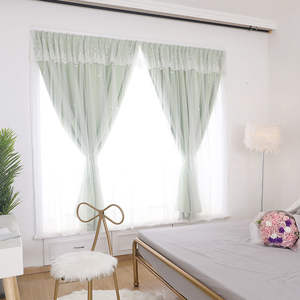 <span class=keywords><strong>Rideau</strong></span> d'ombrage Double couche pour chambre à coucher <span class=keywords><strong>de</strong></span> famille, personnalisé, Style princesse coréenne, célébrité du Web INS, étoile creuse - Product Image 5