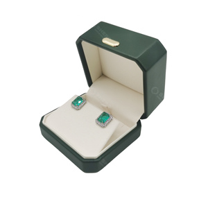 Caja de Embalaje de Joyería de Cuero PU con Logotipo Personalizado en Estampado en Caliente para Anillos, Colgantes y Pendientes - Product Image 3