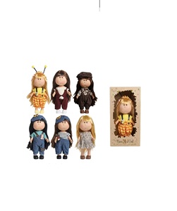 Muñeca Tradicional Mini de Moda, Linda Niña <span class=keywords><strong>Morena</strong></span> con Suave Aroma a Vainilla, Juguete de Peluche para Niños - Muñecas Little Mia Pet - Product Image 1