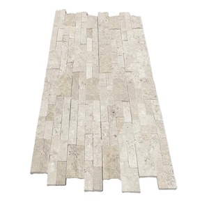 Panel de ledger de cara dividida de travertino ligero para chimenea de pared decoración decorativa para el hogar diseño de lujo tamaño personalizado al por mayor - Product Image 3