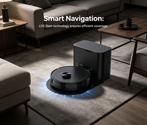 Automatic Cleaning Battery Filter Household Robot Vacuum Cleaner Wet & <b>Dry</b> Sweeping and <b>Mopping</b> Laser Navigation Precise Pathfin - Product Image 5