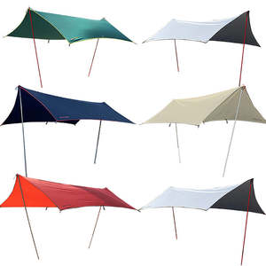 Outdoor Camping Tarp Tent Aluminum Pole Lightweight Waterproof <b>Shelter</b> Canopy <b>Rain</b> Fly for Cars Events Parties Picnic - Product Image 1