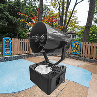 Canon à neige électrique à double buse 3500W avec tête oscillante, lumière RGB, canal DMX, pour événements intérieurs/extérieurs, scène, télécommande