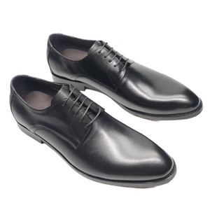 Chaussures Oxford Derby pour hommes en cuir pleine fleur faites à la main haut de gamme, respirantes, à lacets carrés, style britannique, pour mariage et affaires - Product Image 2
