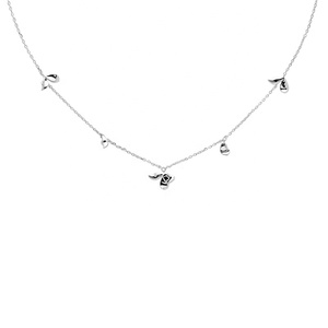 LOZRUNVE 925 Sterling Silver Gold High Quality Polish Elegant Trend <strong>Lily</strong> Petal Flower Charm <strong>Necklace</strong> - Product Image 5