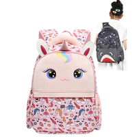 Sac à dos enfant 3D dessin animé animal, sac d'école mignon requin pour garçons, sac à dos licorne pour tout-petits, sac léger pour l'école primaire, OEM