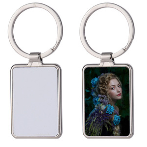 Custom DIY Logo Photo Souvenir Products Blanks <strong>Key</strong> <strong>Rings</strong> Sublimation Heart <strong>Rectangle</strong> Keychain Sublimation Blank Metal <strong>Key</strong> <strong>Chains</strong> - Product Image 3