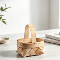 Panier de rangement multifonctionnel en bambou tressé fait main, mini, en forme d'œuf, écologique, pour chocolats, bonbons, cadeaux, mariage