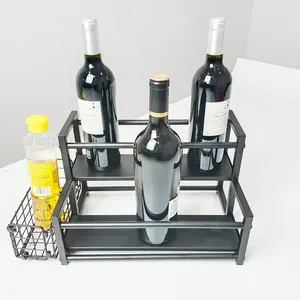 Fabricant de support de stockage de vin de comptoir Mingtang support de porte-bouteille de vin en métal personnalisable pour bouteille
