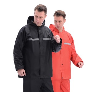 Impermeable de Alta Calidad, Chaqueta Impermeable de Poliéster y PVC con Cinta Reflectante, Traje para Lluvia para Motocicleta - Product Image 2