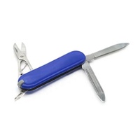 Couteau pliant multifonctionnel en acier inoxydable de style suisse, mini couteau de poche porte-clés, vente chaude, DIY OEM