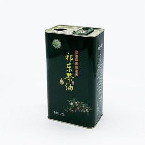 Lata de hojalata vacía de 2.5 litros, apta para uso alimentario, forma rectangular, para envasado de aceite comestible, certificación ROHS, logotipo personalizado, impresión offset - Product Image 2