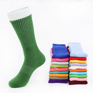 Chaussettes en coton tricoté pour femmes, couleurs bonbon, style décontracté, nouvelle mode, pour lycéennes et femmes, vente en gros - Product Image 1