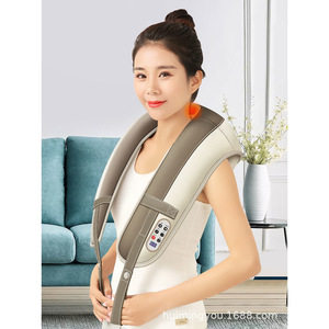 Neck Shoulder Massager With Heat Therapy Infrared Massage For Back Waist And Neck Plug In PU Leather Material - Product Image 1