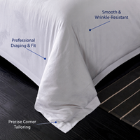 Parure de lit jacquard en plumes blanches pour hôtels, 4 pièces, pour gîtes, appartements, clubs de villégiature, vente en gros directe d'usine, fournisseur personnalisé