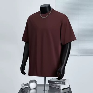 T-shirts de haute qualité 280 grammes à épaules tombantes, poids lourd, logo personnalisé, col rond, ample, 100% coton, respirant, écologique, séchage rapide - Product Image 2