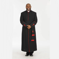 Robe de prêtre Jésus, vêtements de clergé d'église, polyester, broderie dorée, imprimé, soutane, costume, chœur, robe maxi, liturgique, pasteur