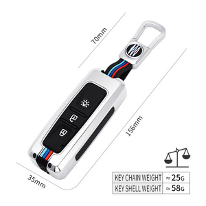Étui de protection pour clé de voiture en alliage de zinc et gel de silice pour SWM G05 PRO G01 <span class=keywords><strong>FF</strong></span> X3 X7 Tiger EDi Iron Man Porte-clés Porte-clés Sac Accessoires - Product Image 4