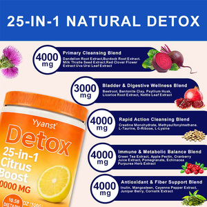 Polvo Adelgazante Detox de Acción Rápida con 25 Extractos Herbales y Vitaminas para Pérdida de Peso en Adultos - Certificado Natural, Marca Blanca - Product Image 4