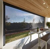 Persianas Verticales Metálicas Integradas con Sistema Motorizado, Impermeables, para Exteriores, para Patio, Balcón o Terraza