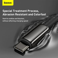 Baseus Câble USB C vers USB Type C 100W Charge rapide Câble de données Type-C PD pour iPhone 15 Pro Max MacBook iPad Xiaomi