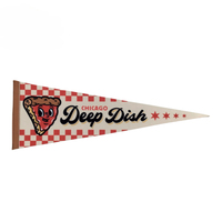 Drapeau fanion en feutre polyester pour événements d'entreprise, logo personnalisé, durable, imperméable, prix usine, pour réunions annuelles et décoration de conférences