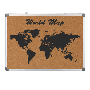 Tableau d'affichage en liège souple personnalisé avec carte du monde, facile à accrocher, notes adhésives, message <span class=keywords><strong>combiné</strong></span>, utilisation au bureau - Disponible en tailles 40x60, 60x90, 90x120 cm - Product Image 6