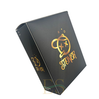 Lot de 10 boîtes d'affichage en papier pliables pour magasins de détail pour cartouches revêtement UV gaufrage stratification mate pour l'électronique grand public