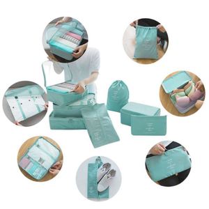 Muestra gratuita de bolsas de moda de alta calidad, juego de equipaje de 7 piezas, bolsas de viaje plegables, organizador de equipaje para viaje - Product Image 3
