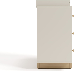 Commode à 3 tiroirs avec table à langer amovible, finition avoine givrée, pour chambre de bébé et enfant, vente en gros usine - Product Image 4