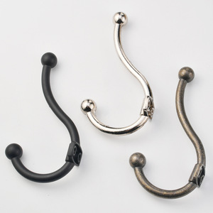Zinc Alloy <b>Wall</b> Hook Antique Bronze Silver Black Coat Cap Rack For <b>Cabinet</b> <b>Bedroom</b> Door <b>Wall</b> Mounted Rust Resistant - Product Image 1