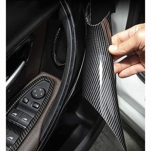 F30 Deurklink Trek Binnenbeschermhoes Zwart Koolstofvezel Autodeurbekleding Voor Bmw <span class=keywords><strong>3</strong></span>-serie 2013-2019 Bmw 320 328 330 335 M3 - Product Image 1