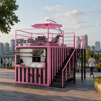 Conteneur mobile de 10 pieds pour restauration rapide, mini-bar à café, design moderne, conteneur maritime modifié pour l'extérieur, cafés, boutiques éphémères