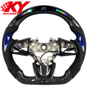 Volante deportivo de carreras estilo RPM, personalizado, de fibra de carbono y cuero sintético, con función de calefacción, para Kia Stinger Stinger GT - Product Image 1