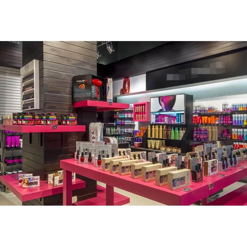 Hersteller Lieferant Cosmetic Light Showcase Parfüm Metall Kiosk Einkaufen Kleiner Kosmetik Display Kiosk