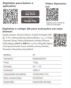 Rollo de Papel Térmico Adhesivo para Mini Impresora, Personalizado, Portátil, para el Hogar o Estudiantes, con Manual en Portugués - Product Image 2