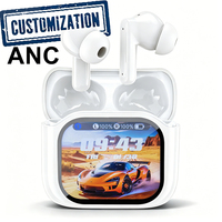Auriculares con pantalla táctil JM19, auriculares con reducción activa de ruido ANC con auriculares de búsqueda y función de cámara con control remoto