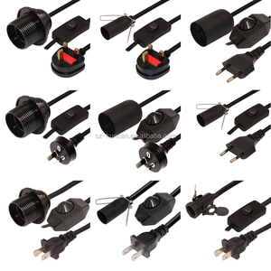 EU 2 Pin Cắm Điện Inline Chuyển 303 Đèn Ổ Cắm E27 Cáp Trắng Tiêu Chuẩn Châu Âu Muối Đèn Dây Lắp Ráp - Product Image 2