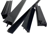 Profilé d'extrusion en aluminium noir brillant pour fenêtres à battants haut de gamme