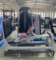 Mesin Leg Press Komersial Intensitas Tinggi Dengan Beban Pin Premium Q235 Tabung Oval Penyesuaian Pegas Udara Peralatan Kebugaran Gym