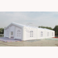 Tente Gonflable Blanche Portable pour Fête et Mariage, Élégant Chapiteau pour Événements, Boîtes de Nuit et Publicité