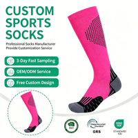 Chaussettes de sport jacquard écologiques de haute qualité, légères, respirantes, à séchage rapide, personnalisables