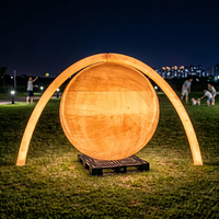 Lampe de sol en forme d'arche LED contemporaine, lumière décorative pour jardin et pelouse, décoration de Noël et de Pâques