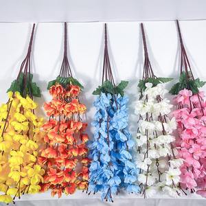 Rama de Flor de Melocotón Artificial de Seda Rosa y Blanca, Decoración para el Hogar, Bodas, Graduaciones, Navidad, Alta Simulación - Product Image 4